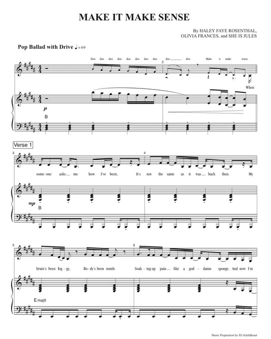 Make It Make Sense Sheet Music