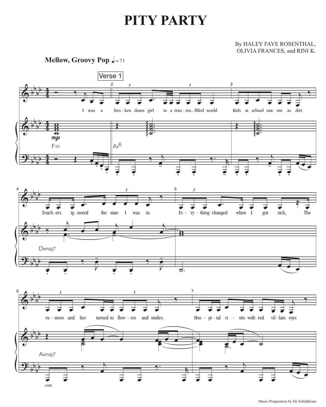 Pity Party Sheet Music