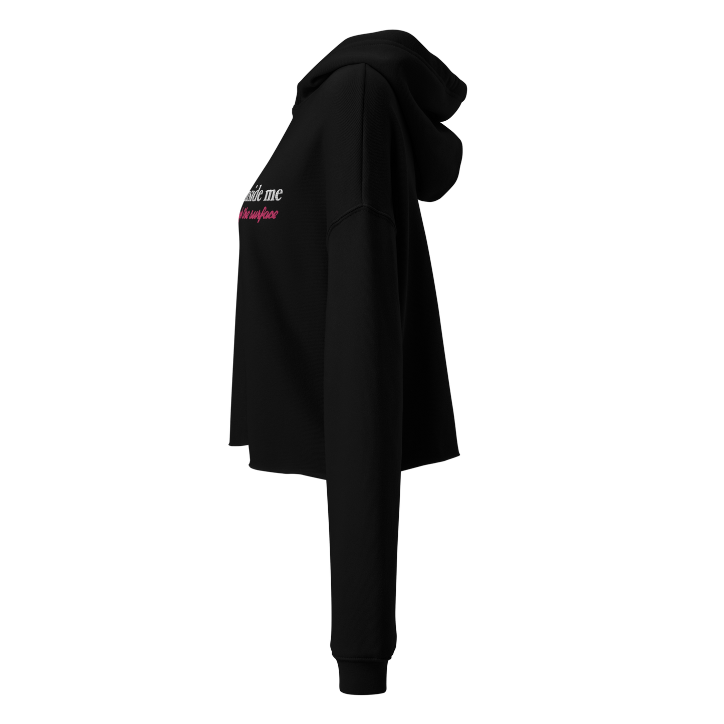 The Scars Inside Me Don't Cut Through The Surface Crop Hoodie