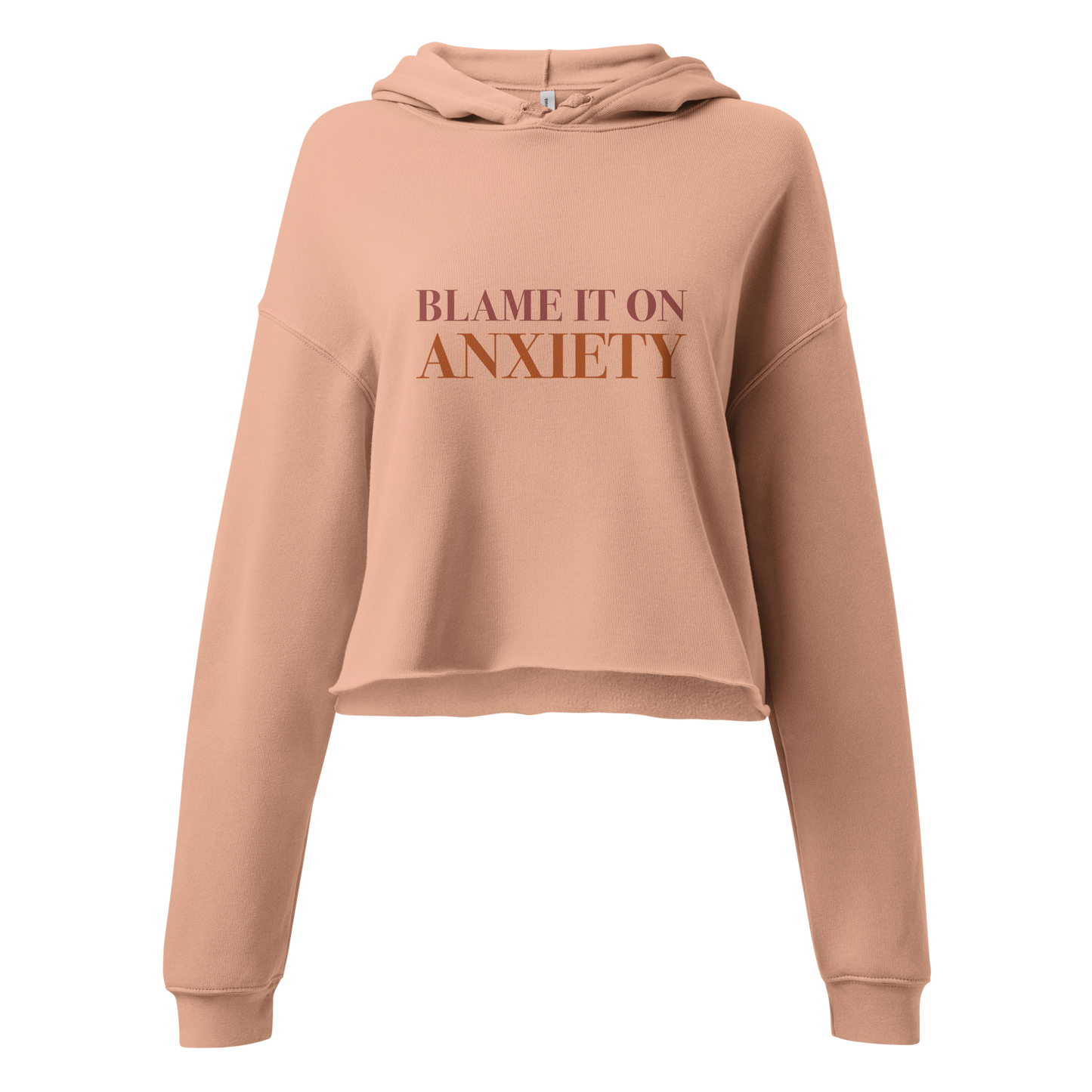 Blame It On Anxiety Crop Hoodie